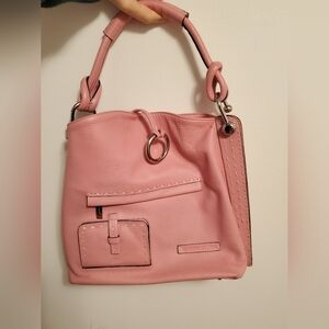 Beautiful soft genuine leather pink BCBG Max Azria purse. Handbag.